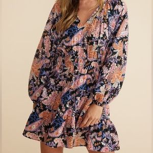 Mink‎ Pink Multi Celestia Tiered Mini Dress Small